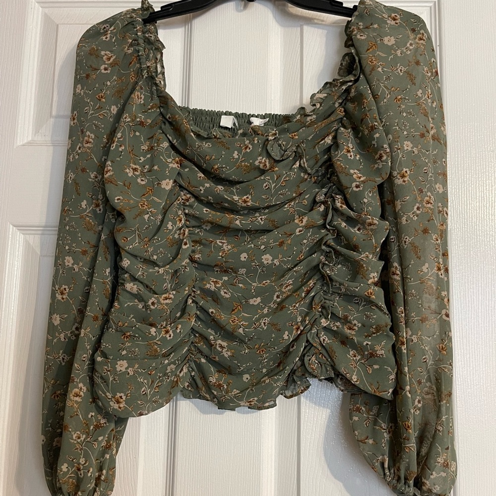 Olive green blouse